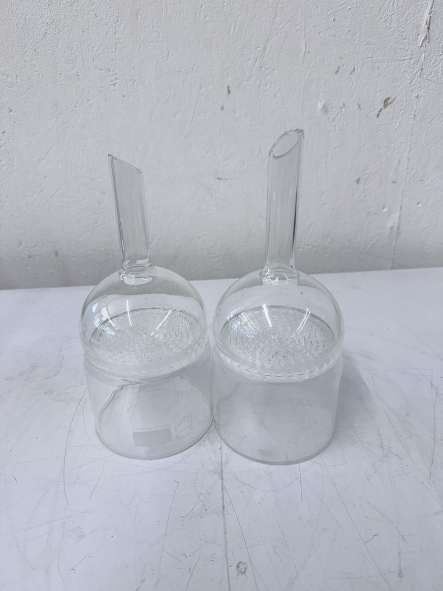 2x Schott / DURAN Büchner-Trichter Schlitzsiebnutsche