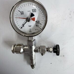 Hochdruck-Manometer-Einheit mit Ventilblock – Edelstahl – bi