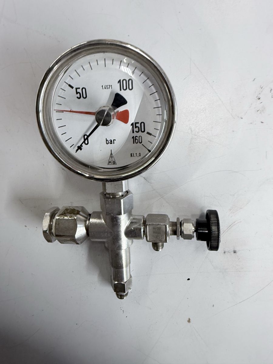 Hochdruck-Manometer-Einheit mit Ventilblock – Edelstahl – bi