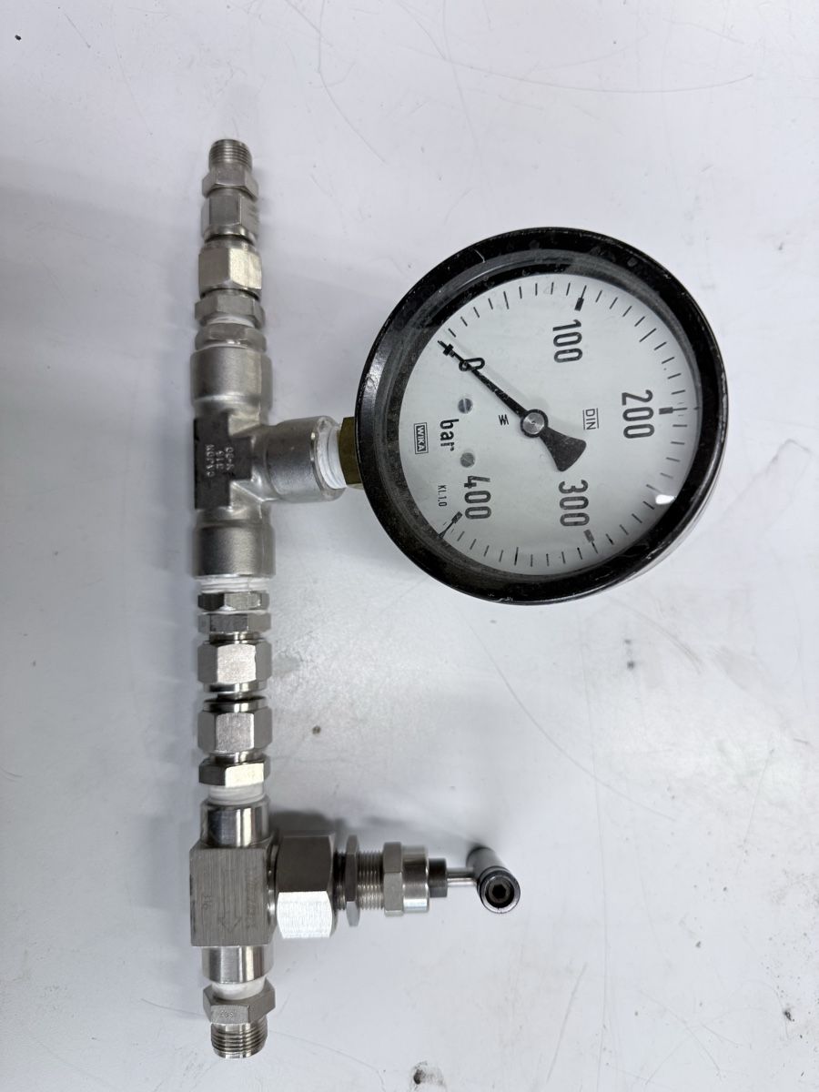 Hochdruck-Manometer-Einheit WIKA – bis 400 bar – Edelstahl