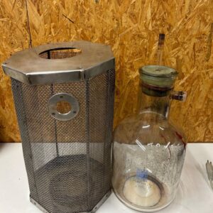 Saugflasche Schott 3L mit Schutzkäfig